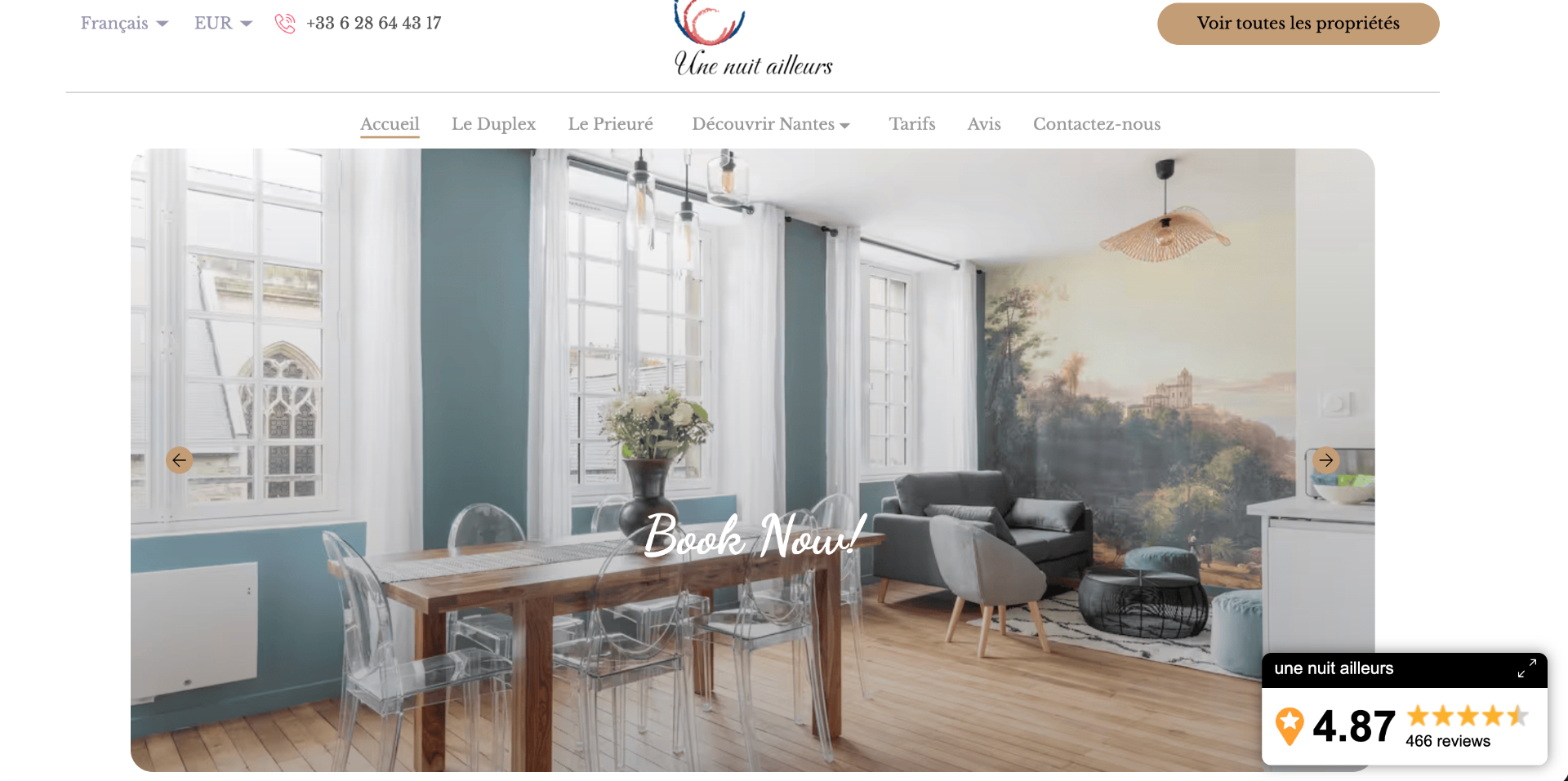Capture du site livré unenuitailleurs-nantes.com